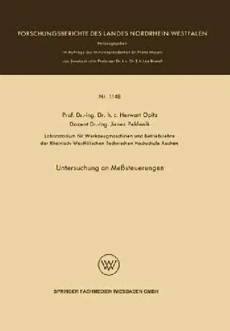 Untersuchung an Meßsteuerungen by Herwart Opitz