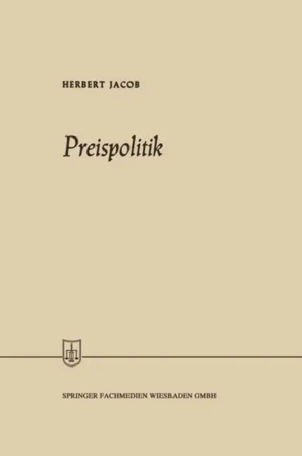 Preispolitik by Herbert Jacob