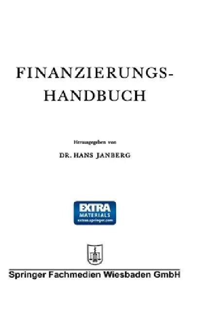 Finanzierungs-Handbuch by Hans Janberg