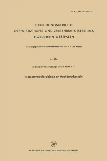 Wasserumlaufprobleme an Hochdruckkesseln by Leo Brandt