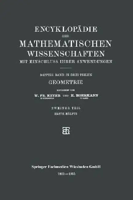 Geometrie by H. Mohrmann, W. Fr Meyer