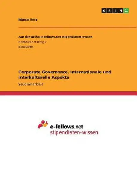 Corporate Governance. Internationale und interkulturelle Aspekte by Herz, Marco
