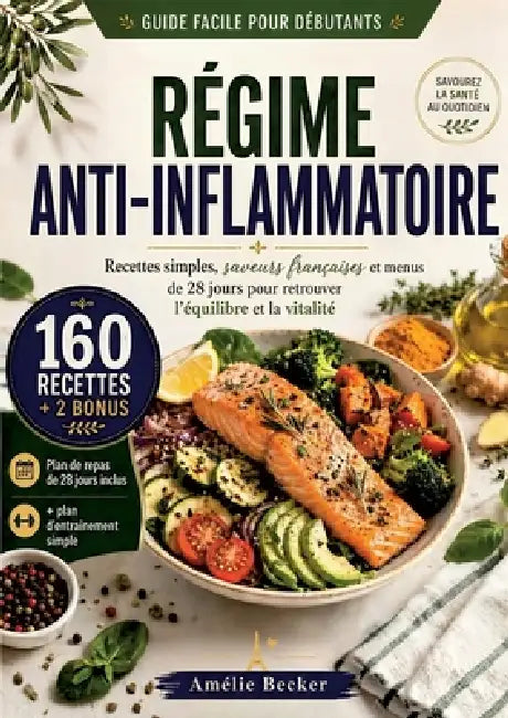 Régime Anti-Inflammatoire: Dites adieu à l'inflammation, Sculptez votre silhouette en beauté, et Régalez-vous avec les Secrets des Saveurs Françaises by Amélie Becker