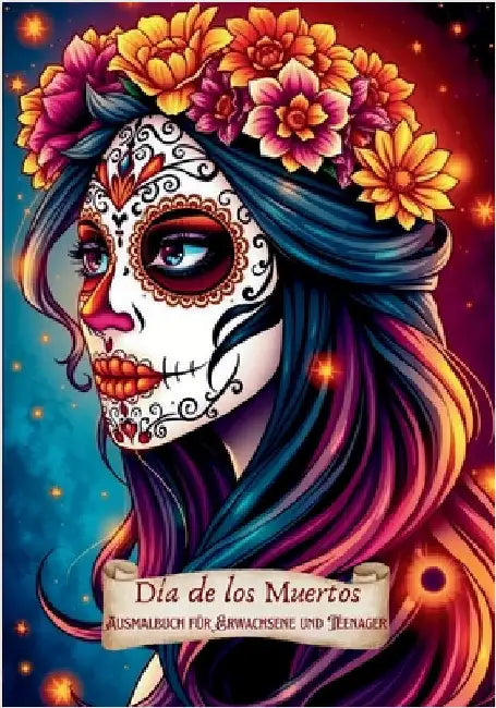 Día de los Muertos: Ausmalbuch für Erwachsene und Teenager by Kretschmer, Susanne