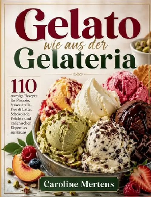 Gelato wie aus der Gelateria: 110 cremige Rezepte für Pistazie, Stracciatella, Fior di Latte, Schokolade, Früchte und italienischen Eisgenuss zu Hause by Caroline Mertens