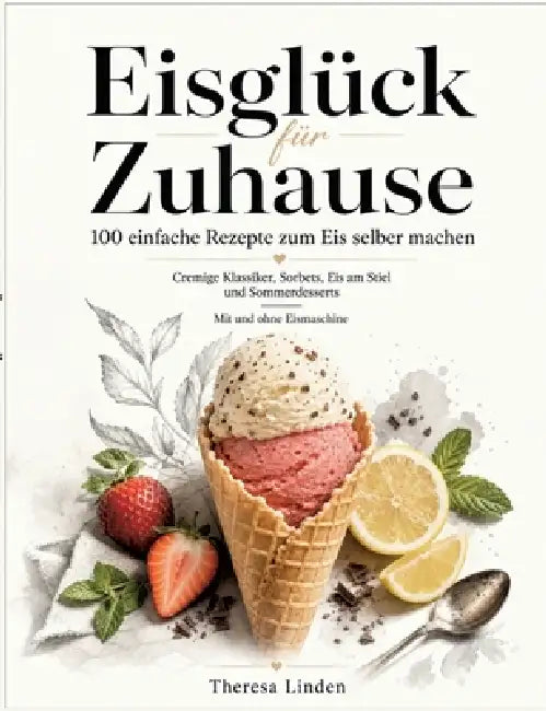 Eisglück für Zuhause: 100 einfache Rezepte zum Eis selber machen Cremige Klassiker, Sorbets, Eis am Stiel und Sommerdesserts Mit und ohne Eismaschine by Theresa Linden