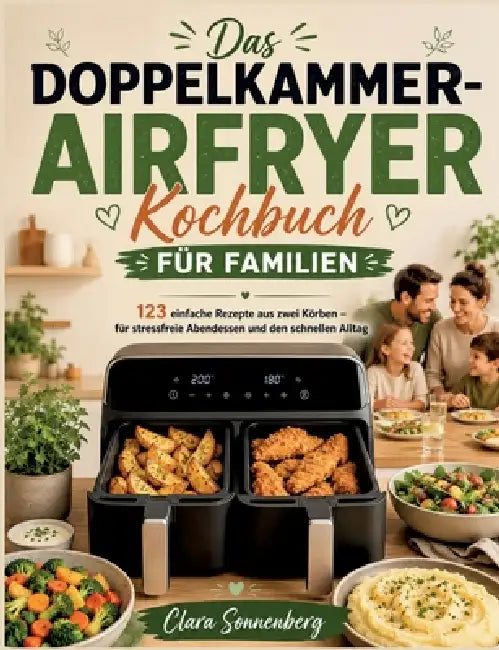 Das Doppelkammer-Airfryer Kochbuch für Familien: 123 einfache Rezepte aus zwei Körben - für stressfreie Abendessen und den schnellen Alltag by Clara Sonnenberg