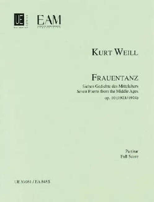 Frauentanz, Op. 10: Seven Poems from the Middle Ages by Kurt Weill, Jurgen Selk
