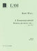 String Quartet No. 1, Op. 8: Score by Kurt Weill