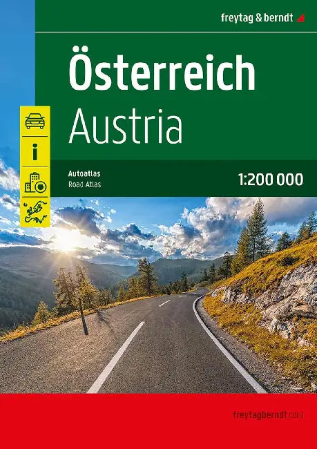 Austria, Road Atlas 1:200.000 by Freytag-Berndt