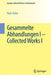 Gesammelte Abhandlungen I - Collected Works I by Hans Hahn, Leopold Schmetterer (1919 -. 2004), Karl Sigmund