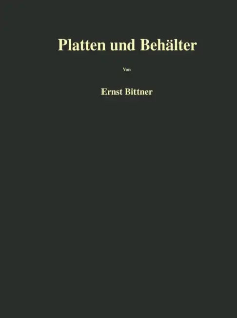 Platten Und Behälter by Ernst Bittner