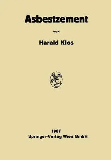 Asbestzement: Technologie Und Projektierung by Harald Klos