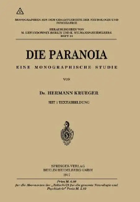 Die Paranoia by Hermann Krueger