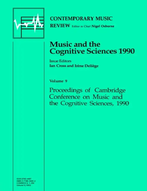 Music and the Cognitive Sciences 1990 by Ian Cross