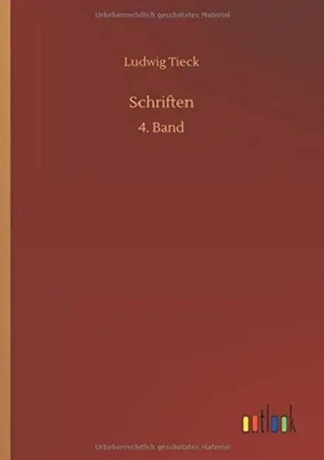 Schriften by Ludwig Tieck
