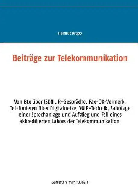 Beiträge zur Telekommunikation by Kropp, Helmut