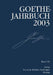 Goethe-Jahrbuch 2003: Band 120 Der Gesamtfolge by Kenneth A. Loparo, Jochen Golz, Werner Frick