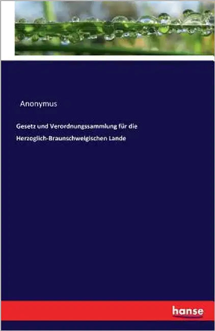 Gesetz und Verordnungssammlung für die Herzoglich-Braunschweigischen Lande by Anonymus