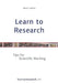 Learn to Research: Tips for Scientific Working by Martin Gertler