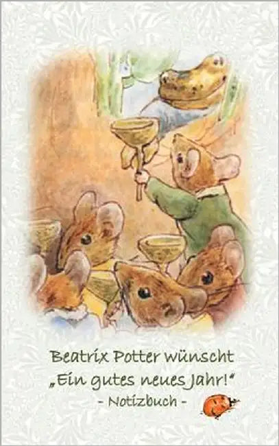 Beatrix Potter wünscht "Ein gutes neues Jahr!" Notizbuch ( Peter Hase ): Peter Hase, Notizbuch, Notebook, Einschreibbuch, Notizen, Original, Klassiker by Potter, Beatrix