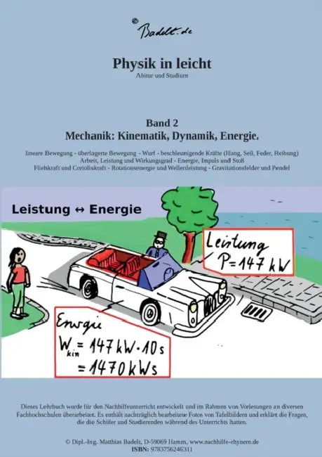 Physik in leicht: Mechanik: Kinematik, Dynamik und Energie by Matthias Badelt