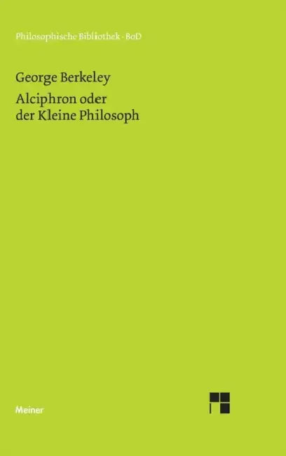 Alciphron oder der Kleine Philosoph by Wolfgang Breidert, George Berkeley