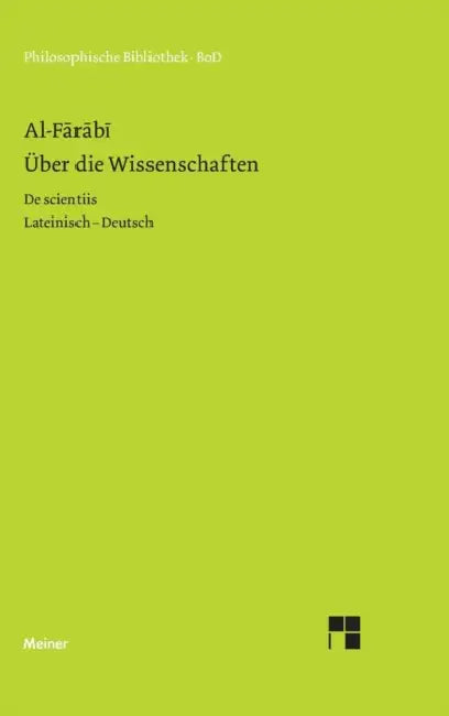 Über die Wissenschaften / De scientiis by Franz Schupp, Al-Farabi