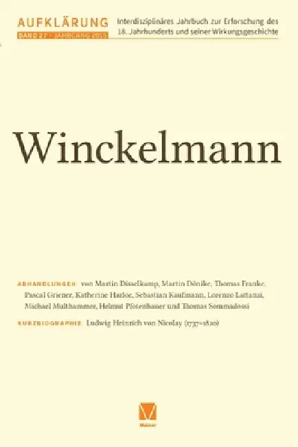 Winckelmann by Friedrich Vollhardt, Elisabeth Décultot
