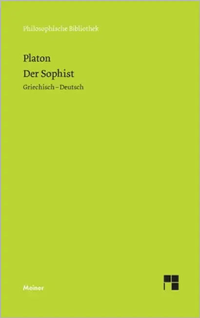 Der Sophist: Griechisch-Deutsch by Platon