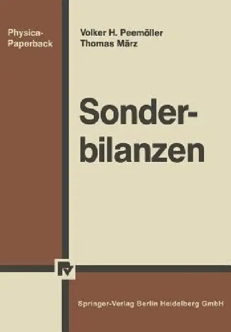 Sonderbilanzen by Volker Peemöller, Thomas März