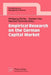 Empirical Research on the German Capital Market by Wolfgang Bühler