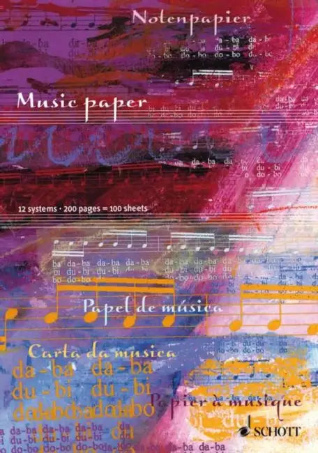 Music Paper - 12 System (100 Sheets): Notenblock