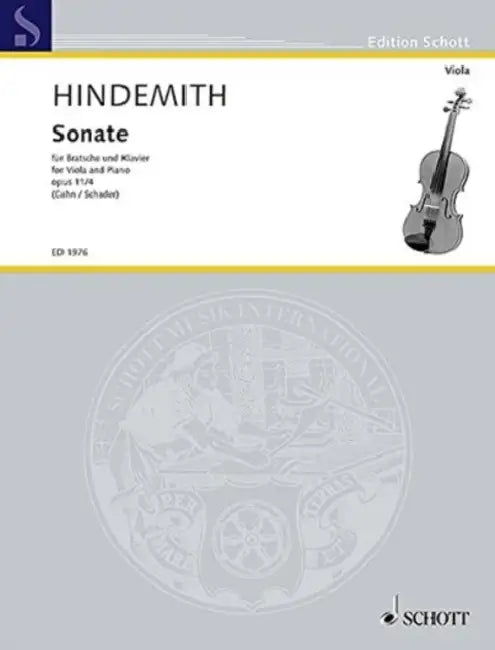 Sonata in F, Op. 11, No. 4 (1919): Viola and Piano by Paul Hindemith