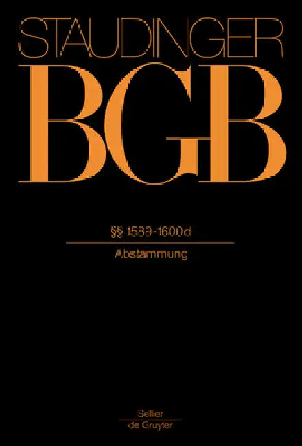 §§ 1589-1600d: (Abstammung) by Thomas Rauscher, Michael Coester