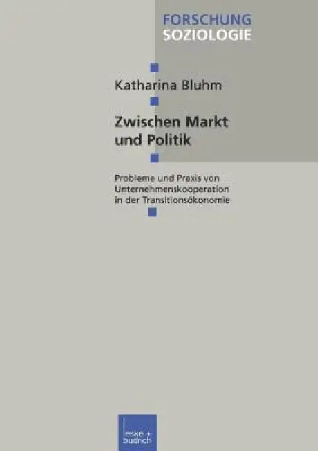 Zwischen Markt Und Politik: Probleme Und PRAXIS Von Unternehmenskooperationen in Der Transitionsökonomie by Katharina Bluhm