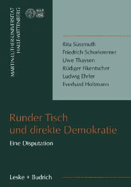 Runder Tisch Und Direkte Demokratie by Gunnar Berg