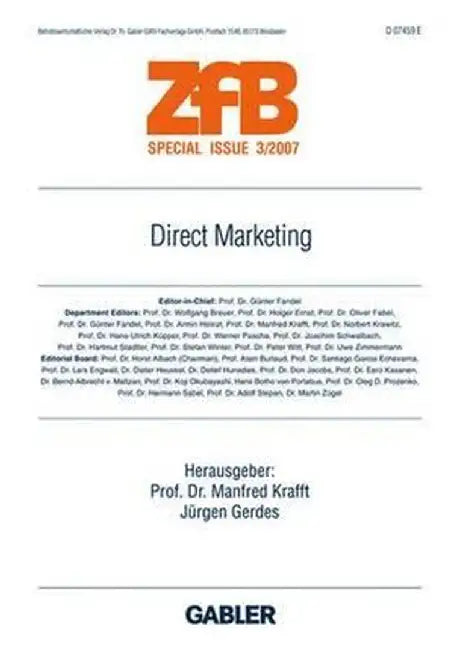 Direct Marketing by Manfred Krafft