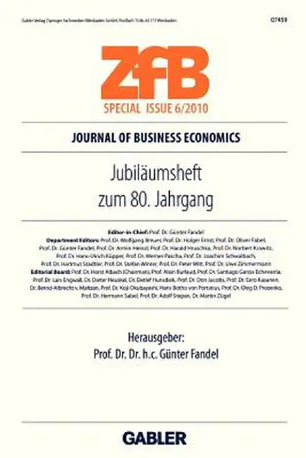 Jubilaumsheft Zum 80. Jahrgang by Gunter Fandel