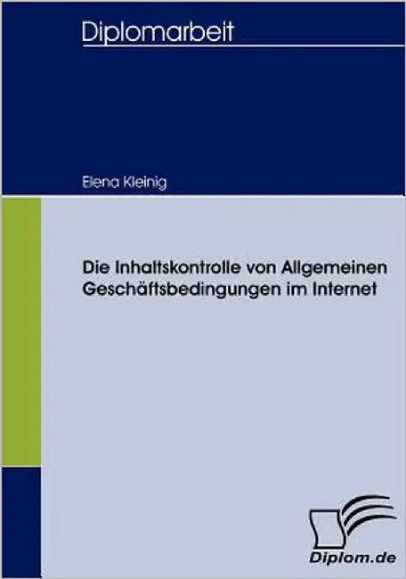 Die Inhaltskontrolle von Allgemeinen Geschäftsbedingungen im Internet by Kleinig, Elena