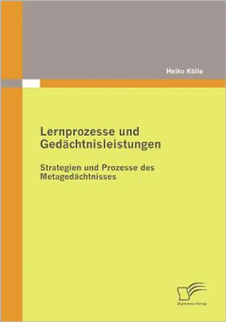 Lernprozesse und Gedächtnisleistungen: Strategien und Prozesse des Metagedächtnisses by Kölle, Heiko