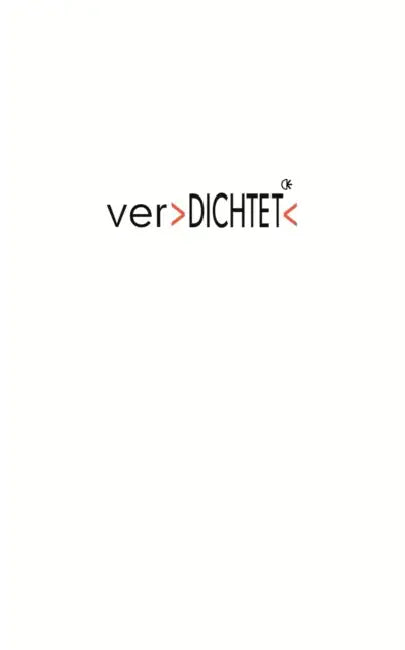 verDichtet by Christoph Ebener