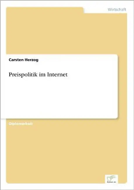 Preispolitik im Internet by Herzog, Carsten
