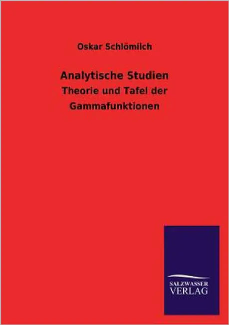 Analytische Studien by Schlömilch, Oskar