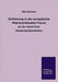Einfuhrung in Die Europaische Meeresmollusken-Fauna by Buchner, Otto