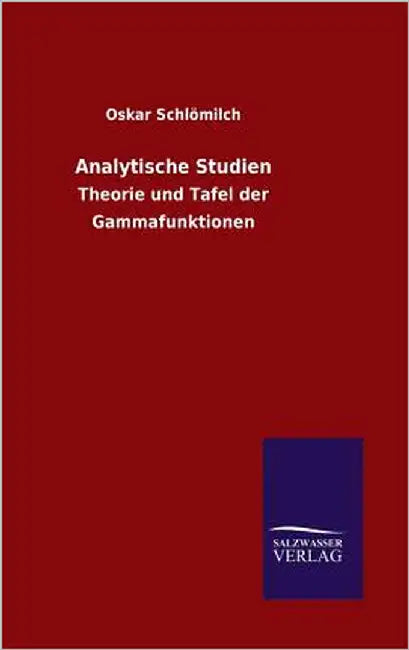 Analytische Studien by Schlömilch, Oskar