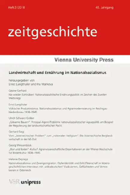 Landwirtschaft Und Ernahrung Im Nationalsozialismus by Ernst Langthaler, Ina Markova