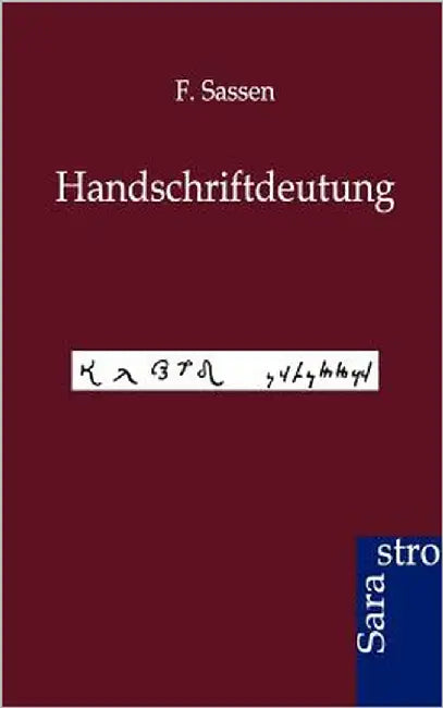 Handschriftdeutung by Sassen, F.
