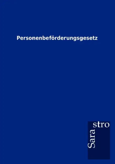 Personenbeförderungsgesetz by Sarastro Gmbh