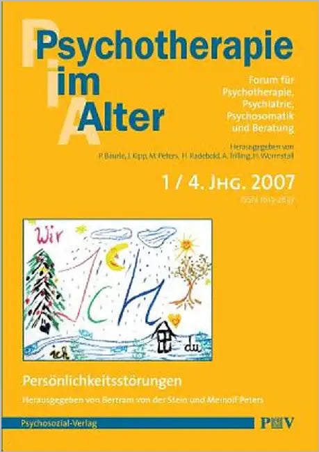Psychotherapie im Alter Nr. 13: Persönlichkeitsstörungen, herausgegeben von Meinolf Peters und Bertram von der Stein by Bäurle, Peter